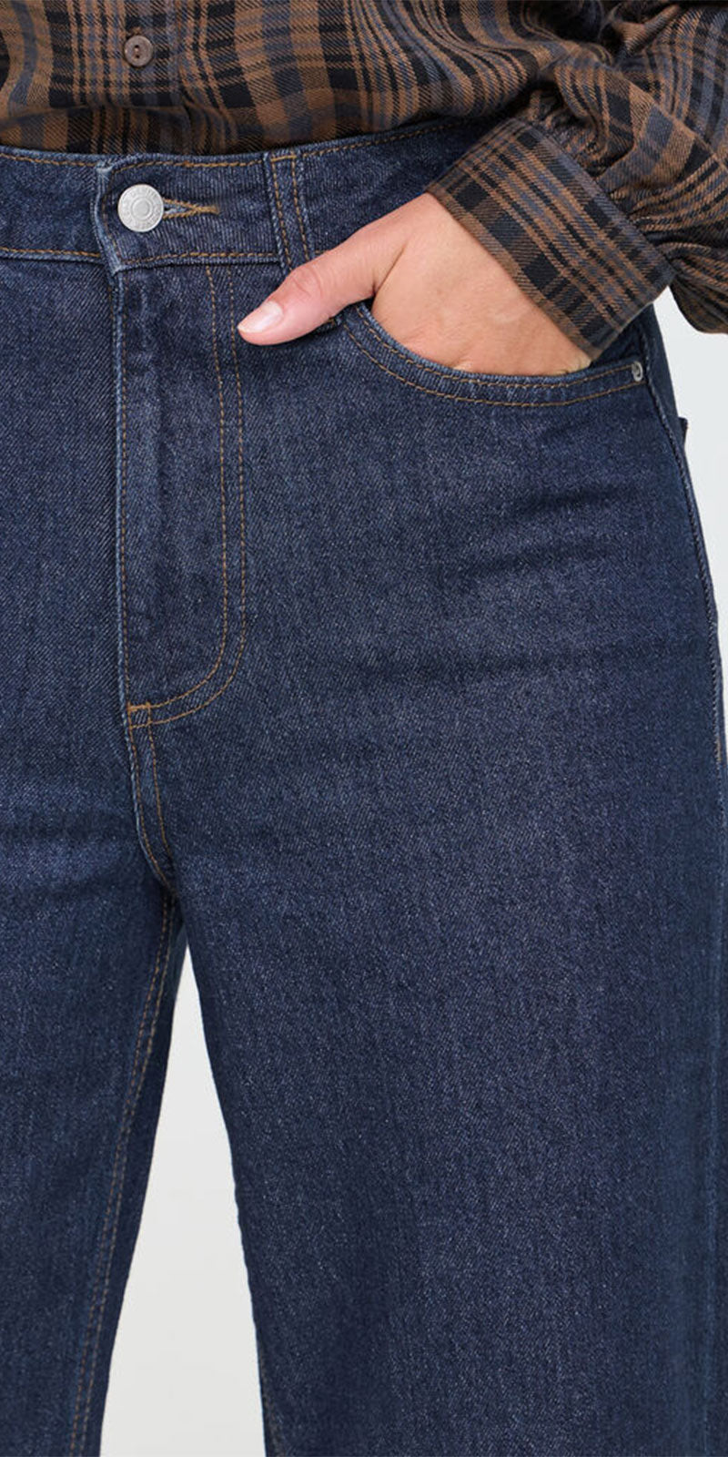 B.Young High Rise Wide Leg Jeans, dark blue