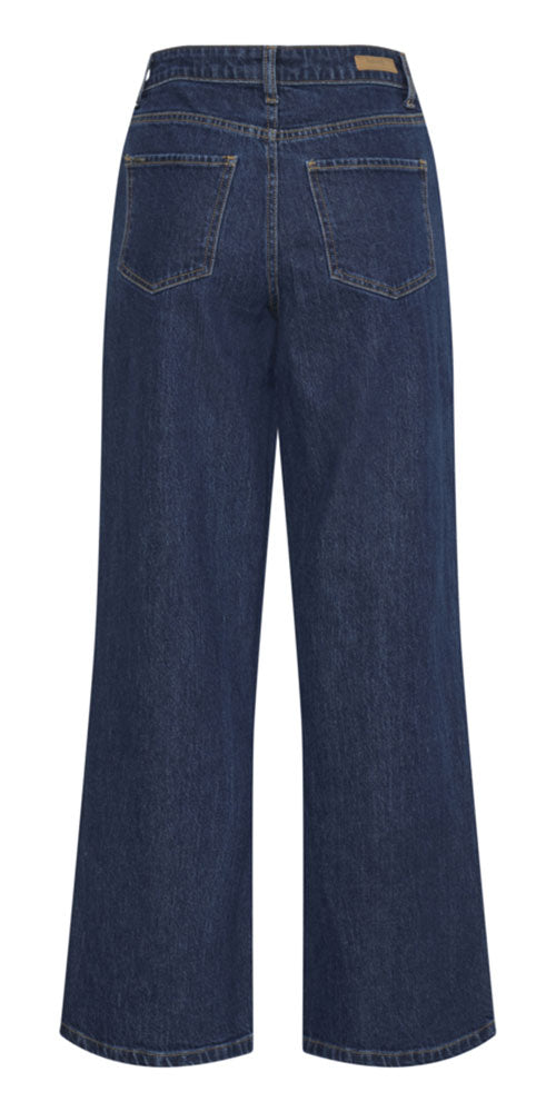 B.Young High Rise Wide Leg Jeans, dark blue