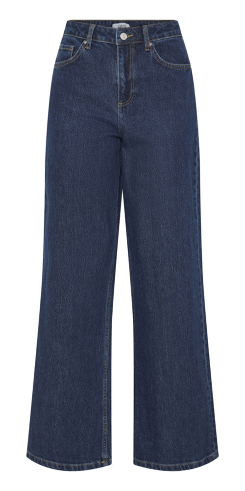 B.Young High Rise Wide Leg Jeans, dark blue