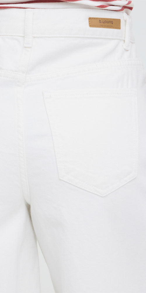 B.Young White Denim Jorts