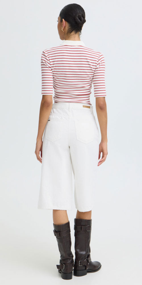 B.Young White Denim Jorts
