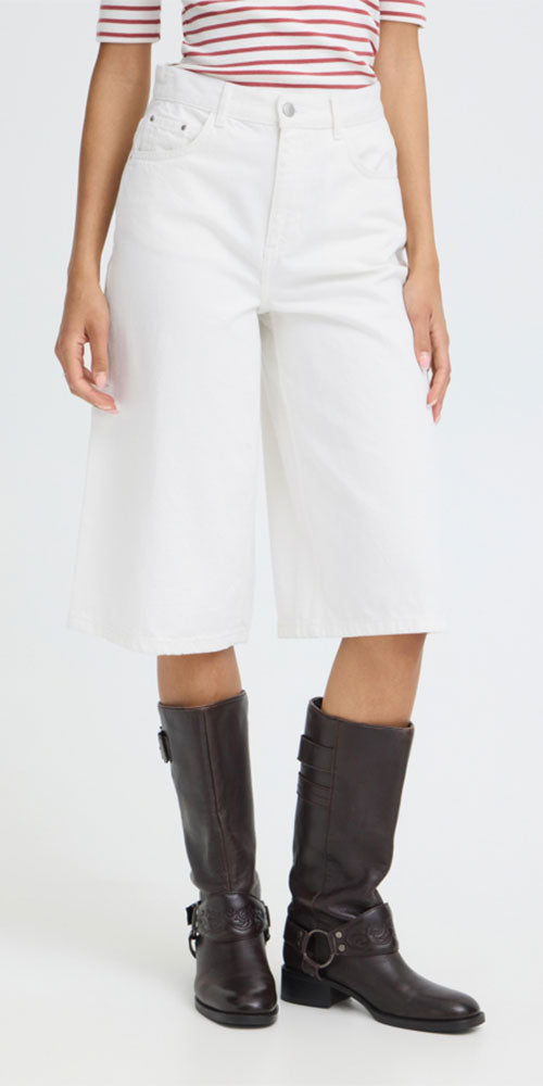 B.Young White Denim Jorts
