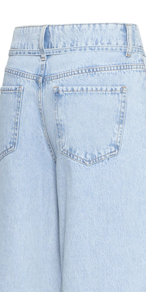 B.Young High Waist Tie Belt Jeans, light wash