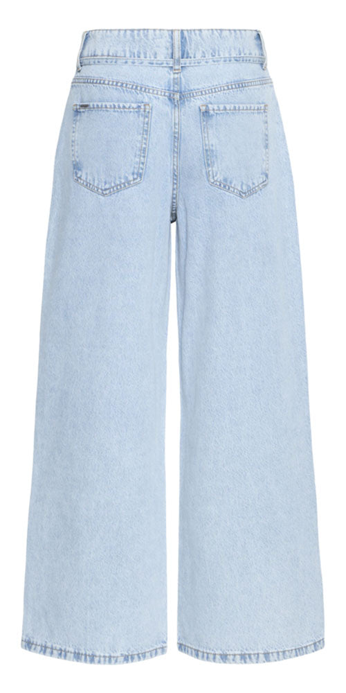 B.Young High Waist Tie Belt Jeans, light wash