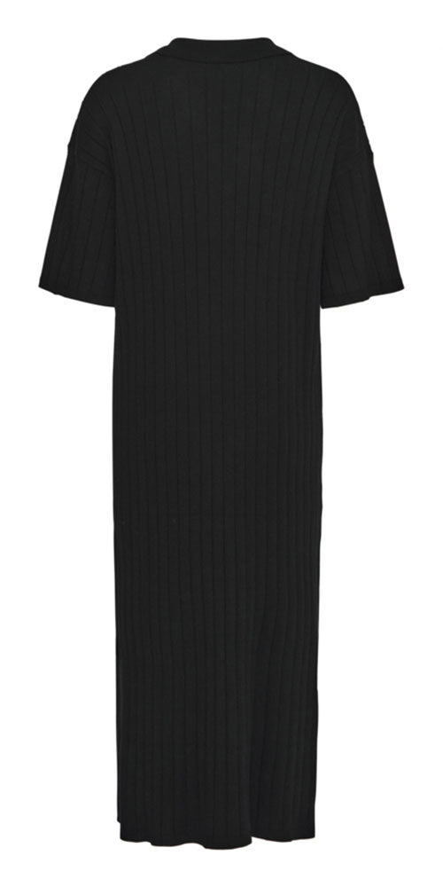 B.Young Knit Polo Dress, black