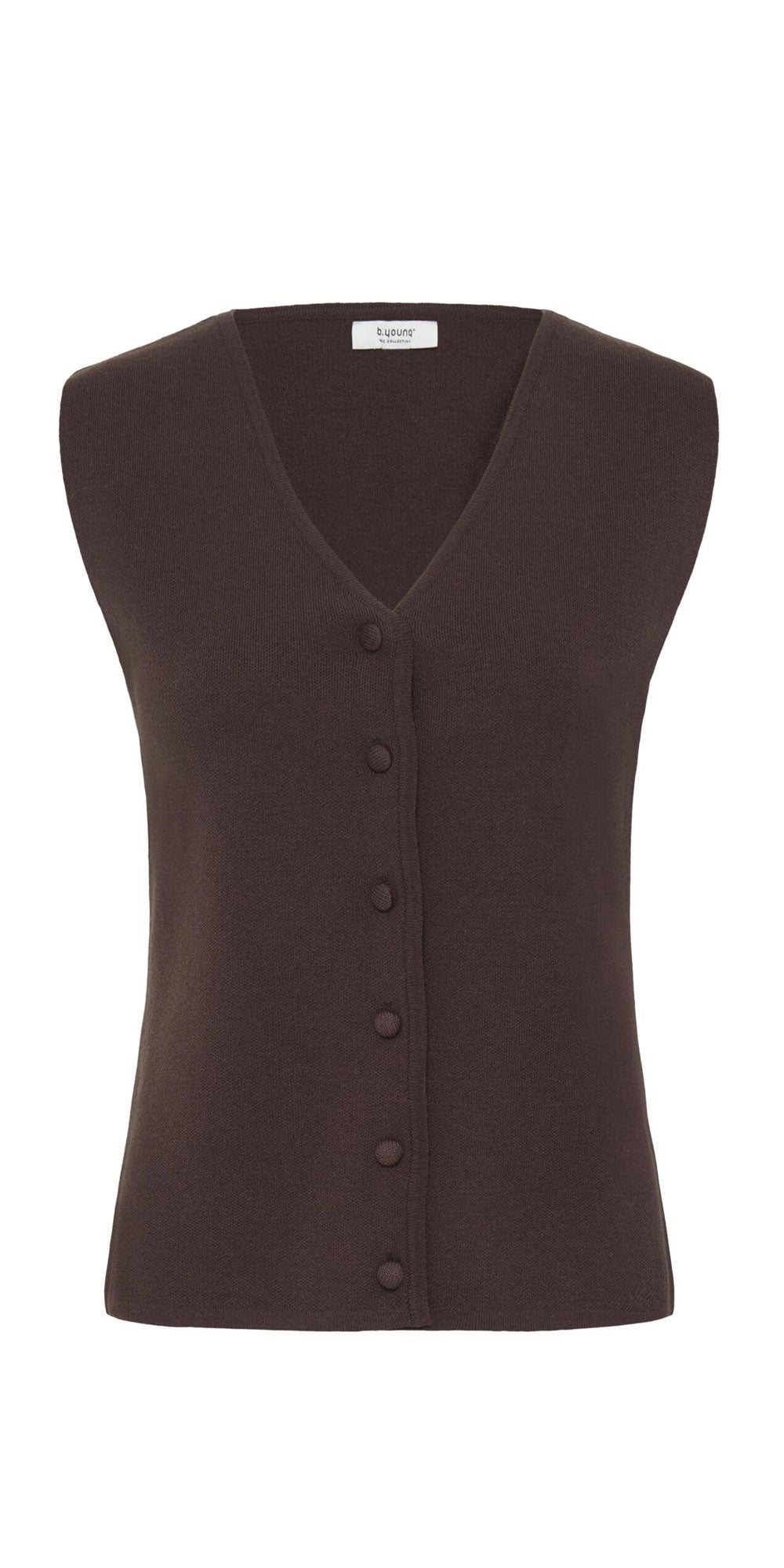 B.Young Knit Vest, chocolate brown