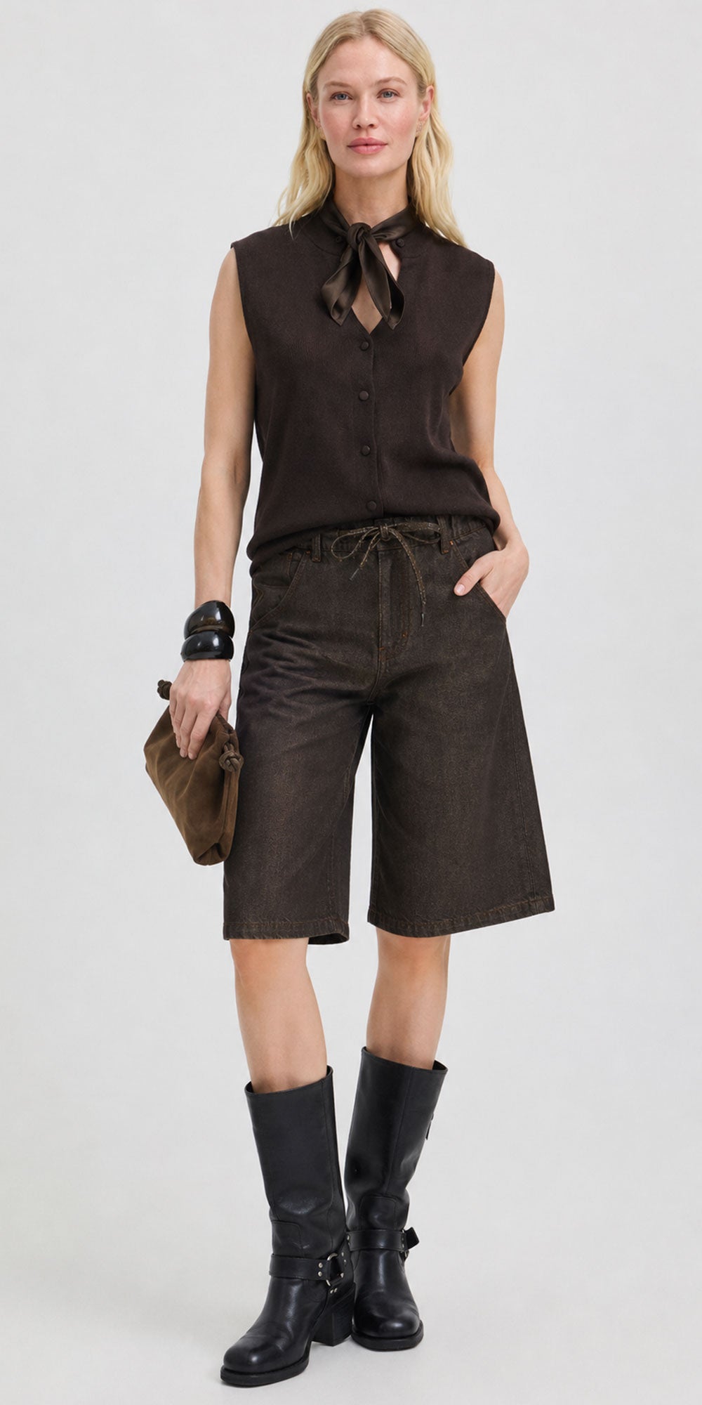 B.Young Knit Vest, chocolate brown
