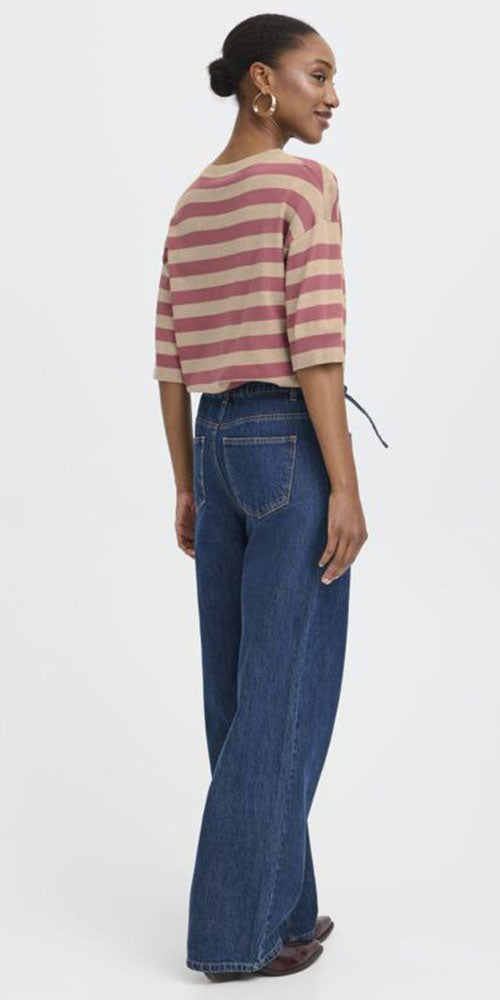 B.Young Lightweight Knit Pullover, rouge stripes