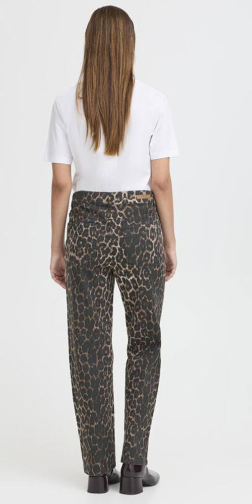B.Young Leopard Denim Jeans