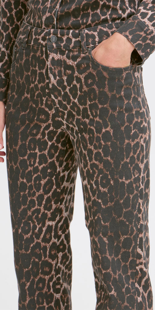 B.Young Leopard Denim Jeans