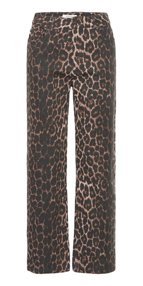 B.Young Leopard Denim Jeans