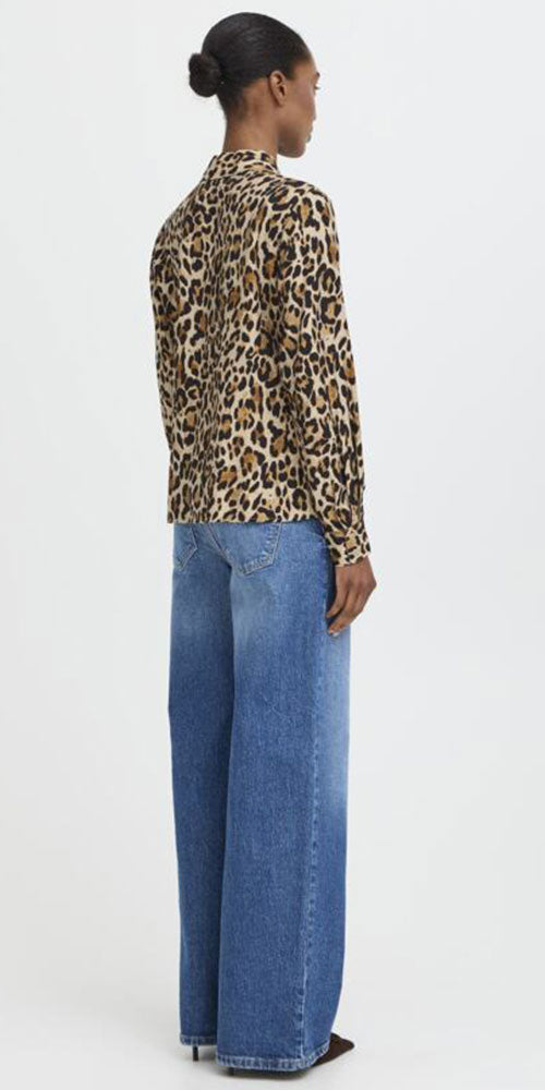 B.Young Leopard Print Button Shirt