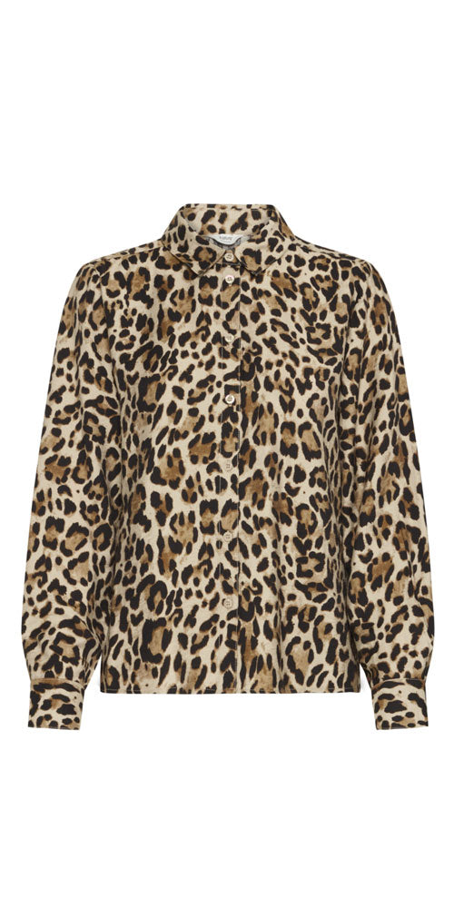 B.Young Leopard Print Button Shirt