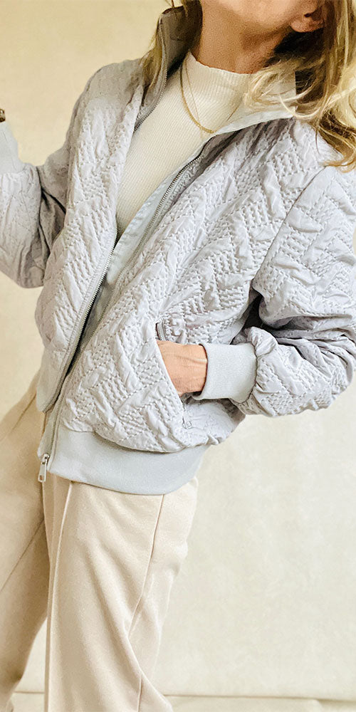 B. Young Light Quilted Bomber Jacket
