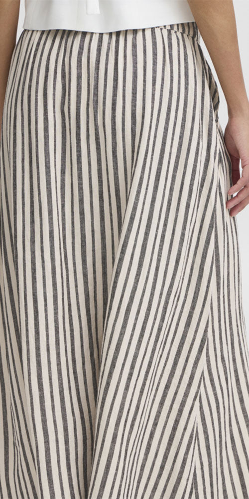 B.Young Linen Blend Button Skirt