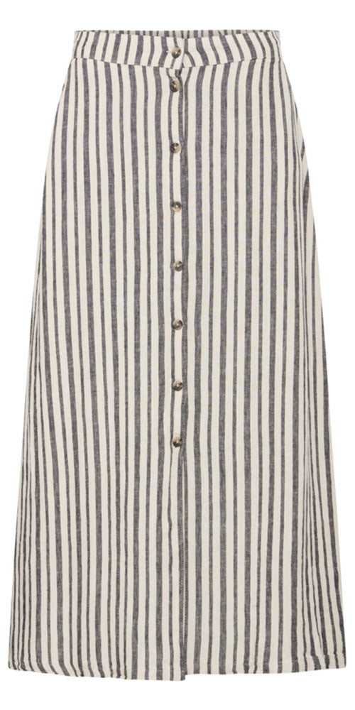 B.Young Linen Blend Button Skirt