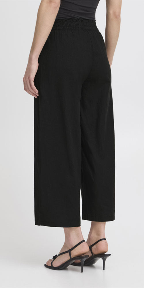 B.Young Linen Blend Pants, black