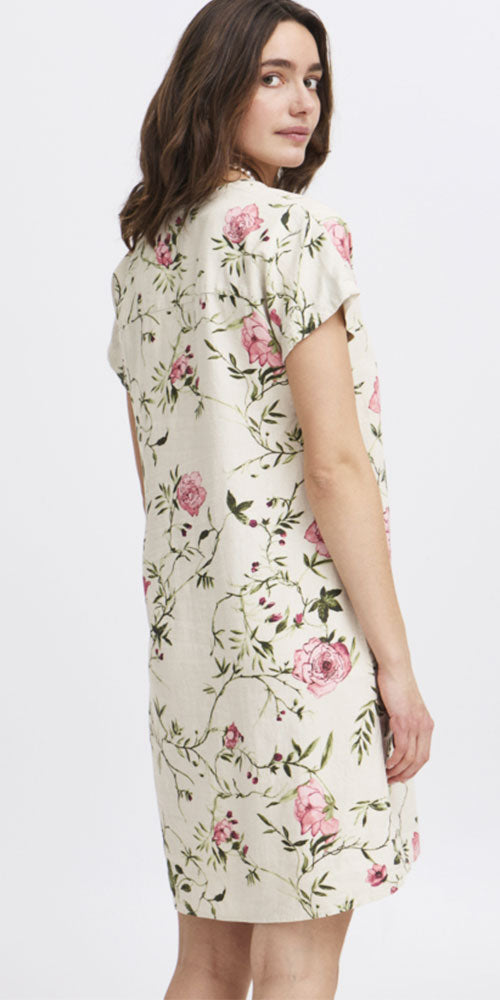 B.Young Linen Blend Dress, floral