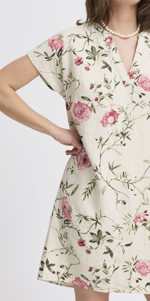 B.Young Linen Blend Dress, floral