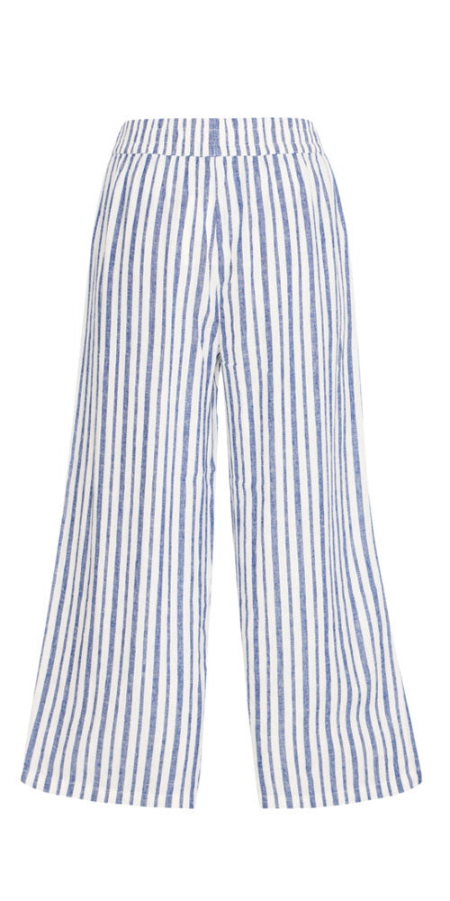 B.Young Linen Blend Pants, blue stripe