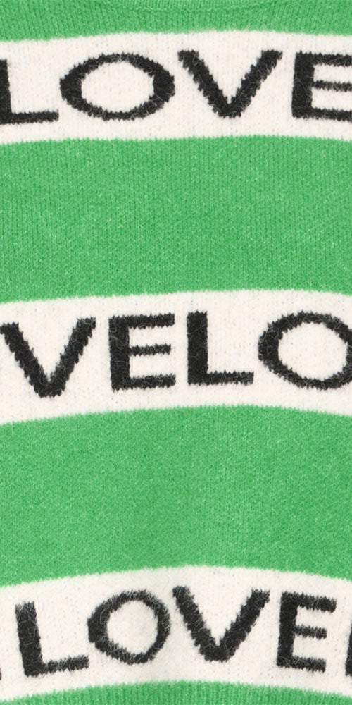B.Young Love Stripe Sweater, green