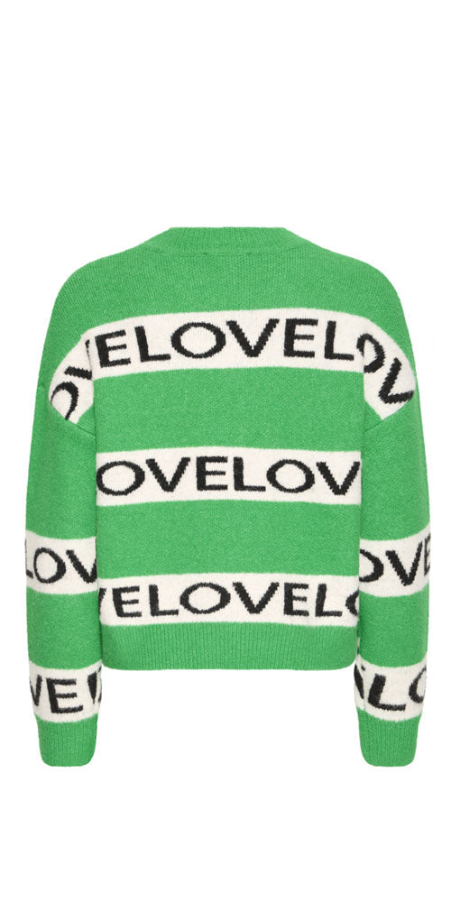 B.Young Love Stripe Sweater, green