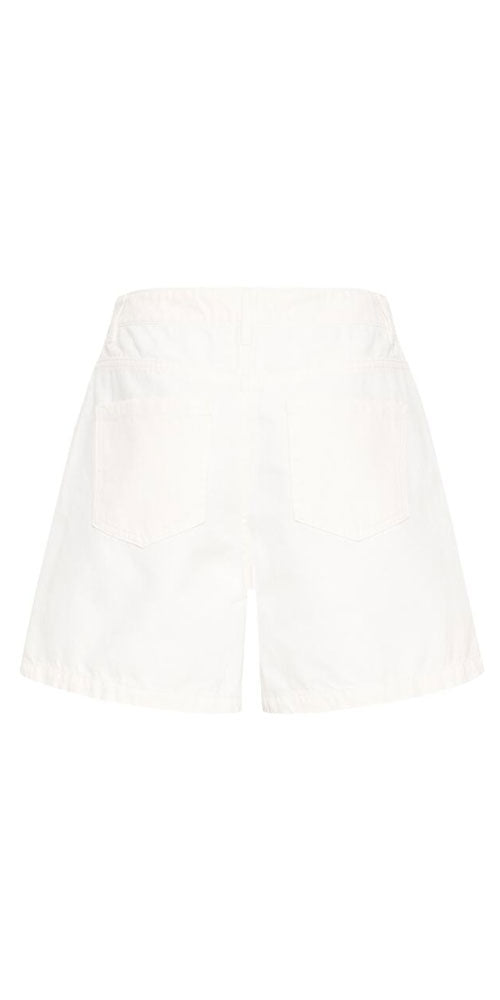 B.Young Mid Thigh Denim Shorts, white