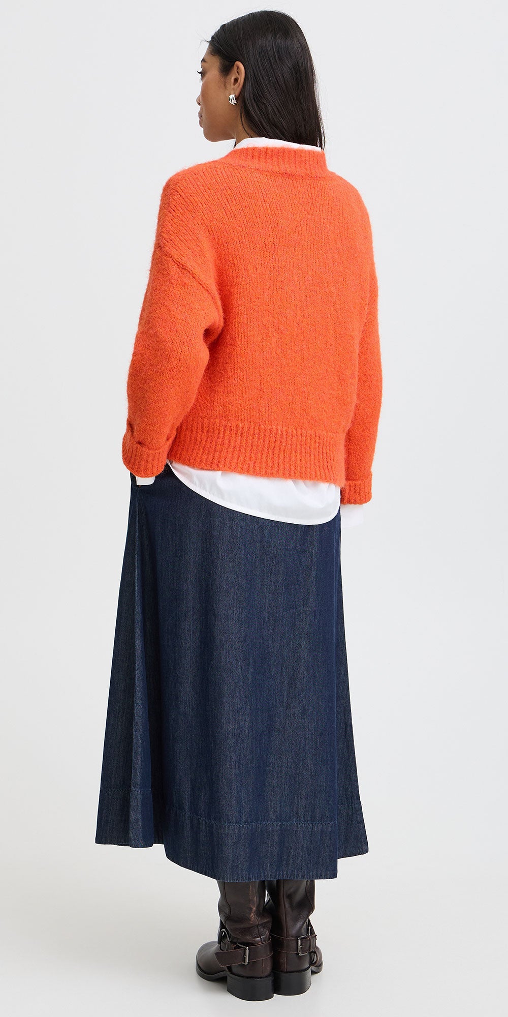 B.Young Miller V-neck Sweater, pumpkin