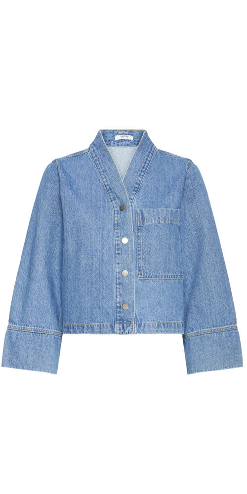 B.Young Minimalist Denim Shacket