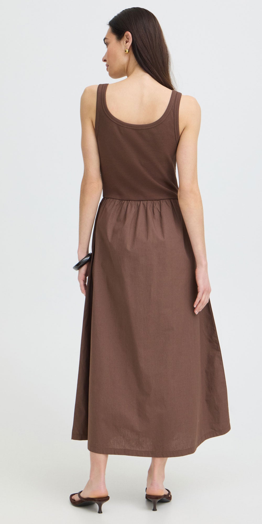 B.Young Mixed Media Dress, french roast