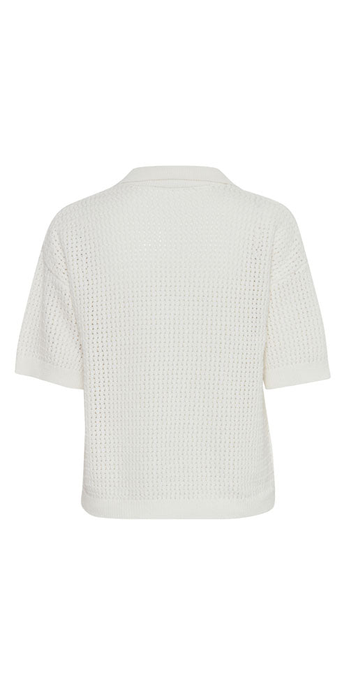 B.Young Open Knit Polo Jumper