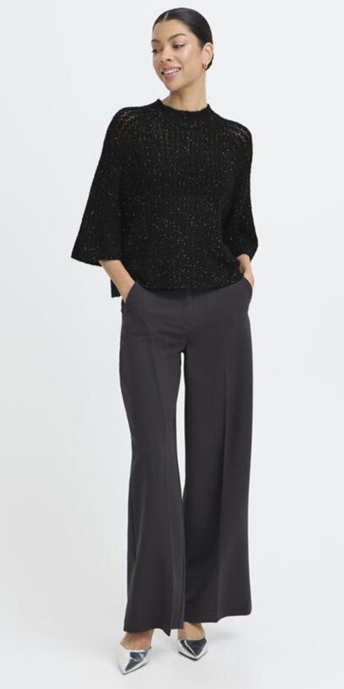 B.Young Open Knit Sparkle Sweater