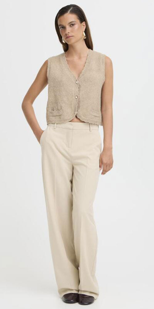 B.Young Pearl Button Vest