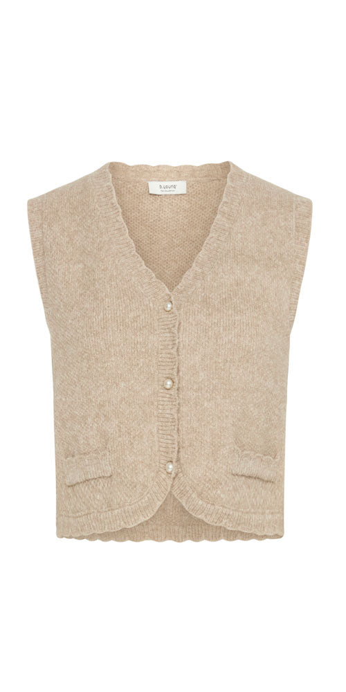 B.Young Pearl Button Vest