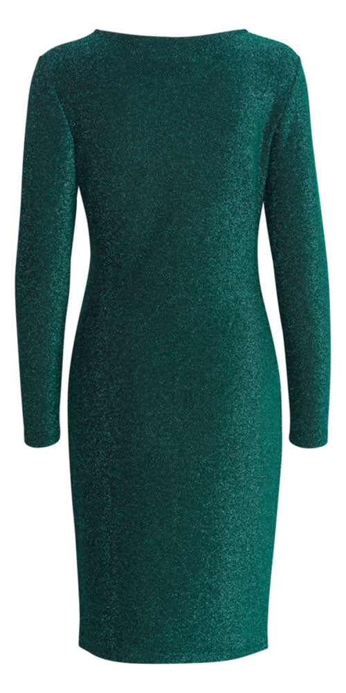 B.Young Pleated Sparkle Dress, teal