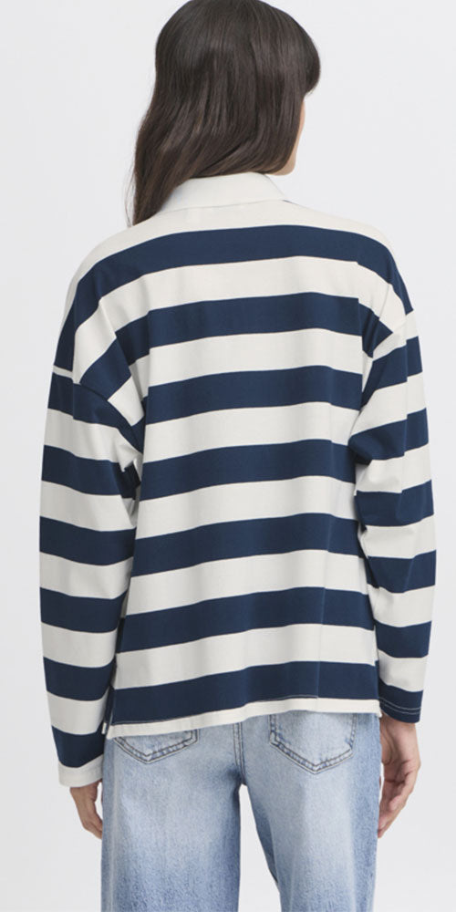 B.Young Polo Rugby Pullover, navy/white