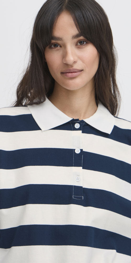 B.Young Polo Rugby Pullover, navy/white
