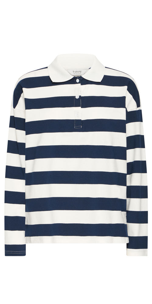 B.Young Polo Rugby Pullover, navy/white
