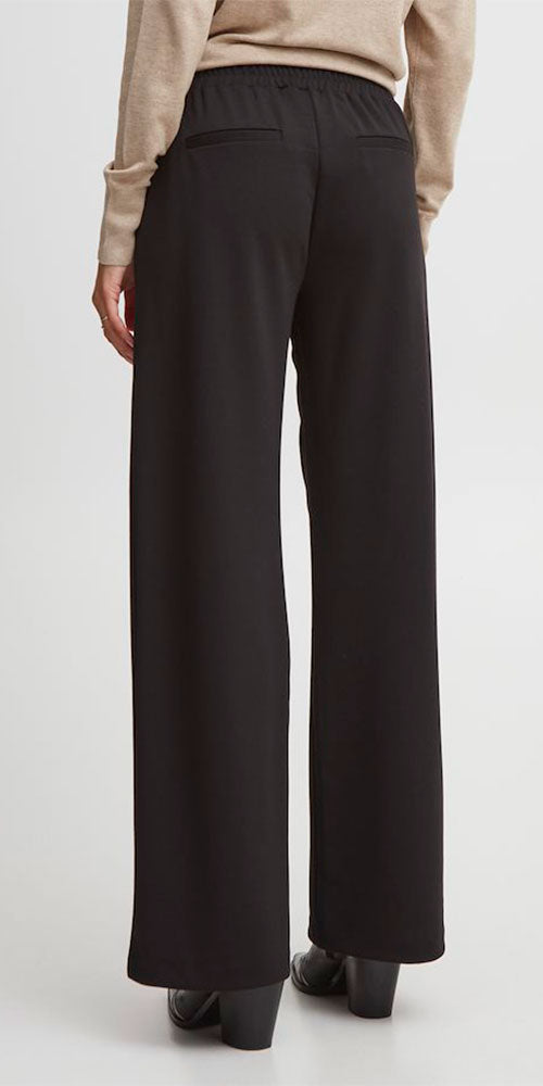 B.Young Wide Leg Ponte Pants, black