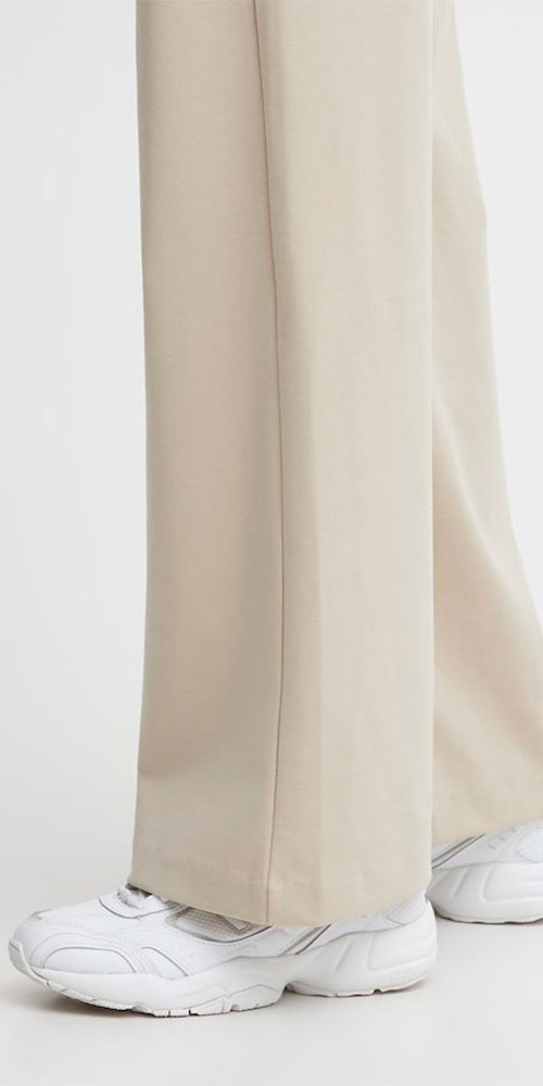 B.Young Wide Leg Ponte Pant, sand - Bergstrom Originals