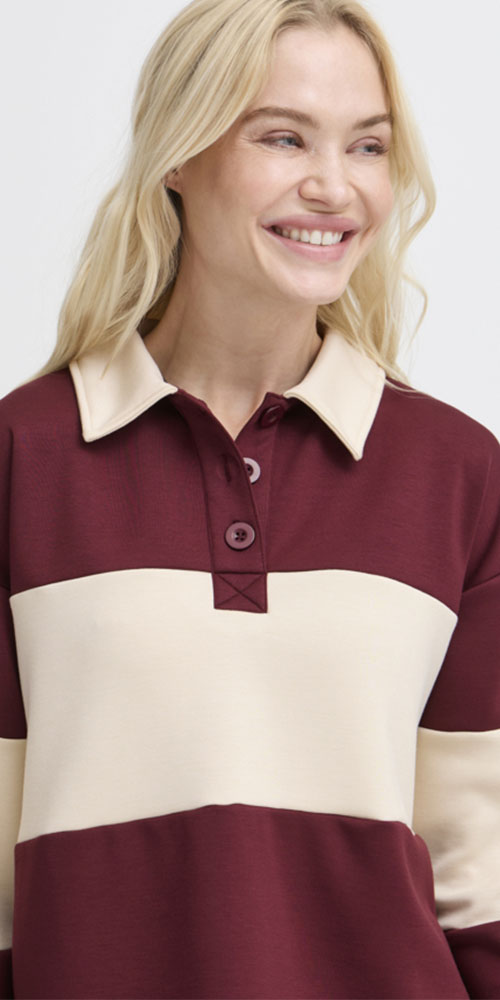 B.Young Rugby Shirt, burgundy