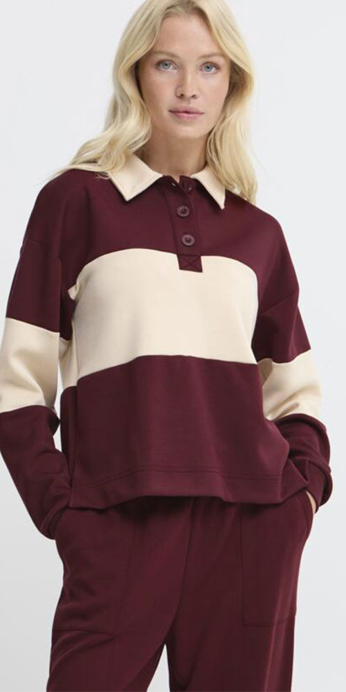 B.Young Rugby Shirt, burgundy