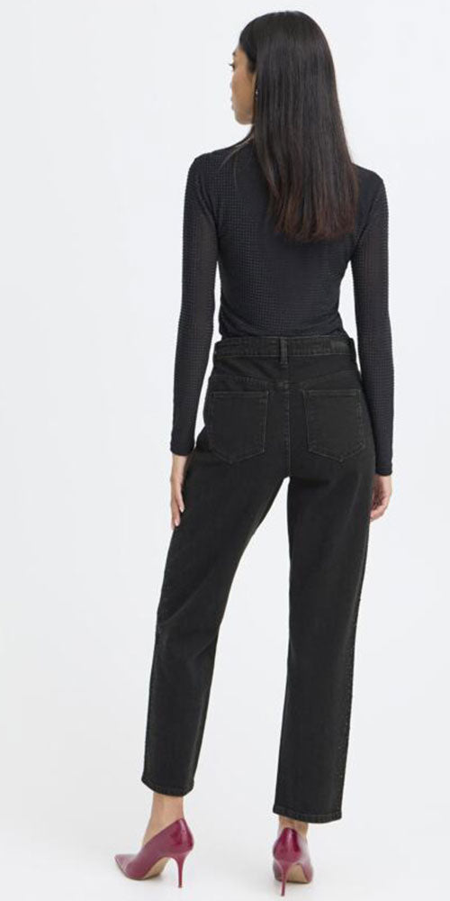 B.Young Rhinestone Jeans, black