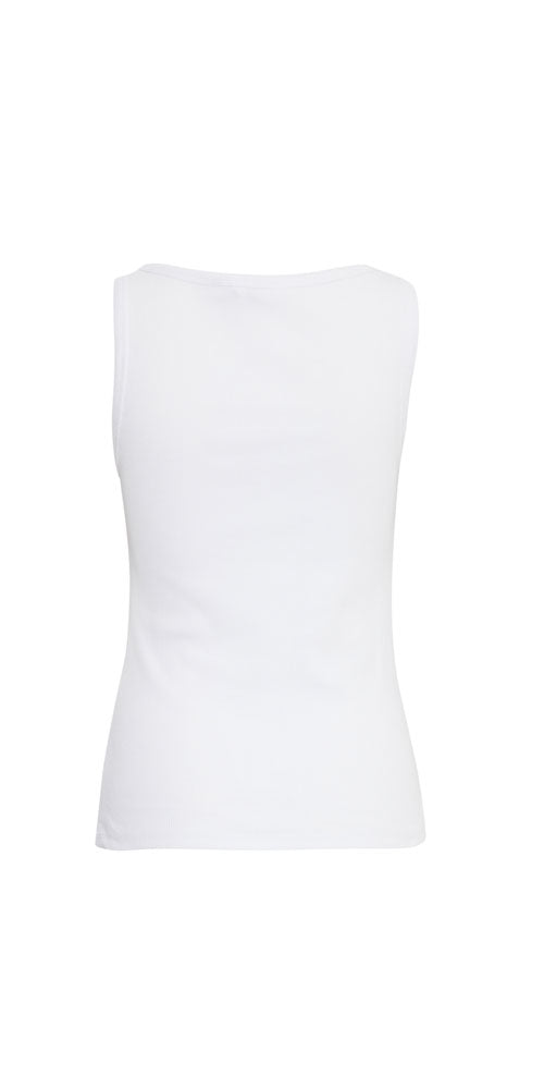 B.Young Ribbed Tank, white