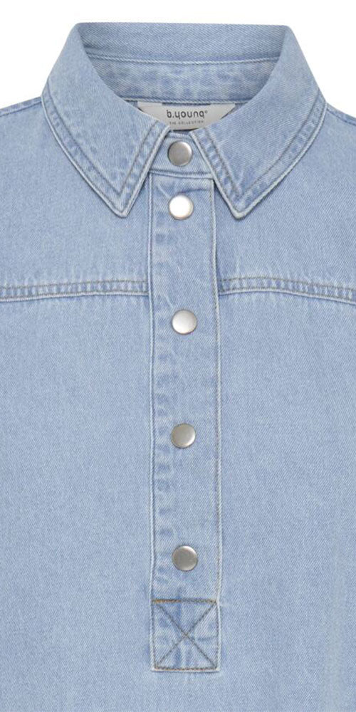 B.Young Sleeveless Denim Shift Dress