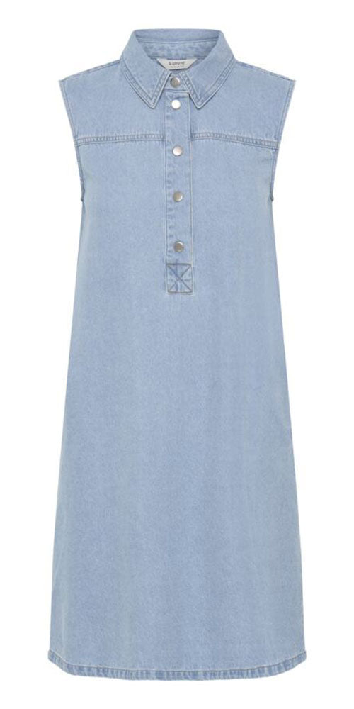 B.Young Sleeveless Denim Shift Dress