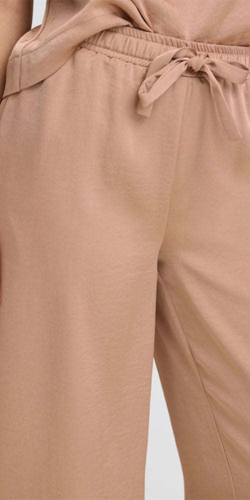 B.Young Satin Drawstring Pants
