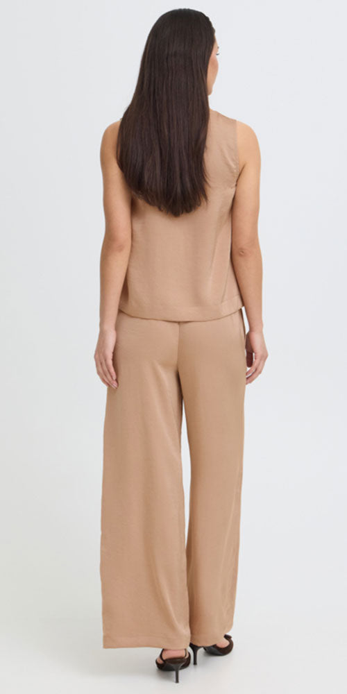 B.Young Satin Drawstring Pants