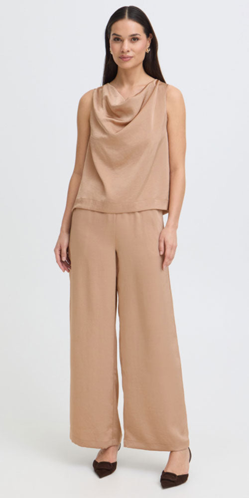 B.Young Satin Drawstring Pants