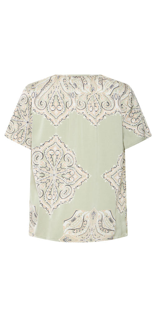 B.Young Satin Blouse, silver sage